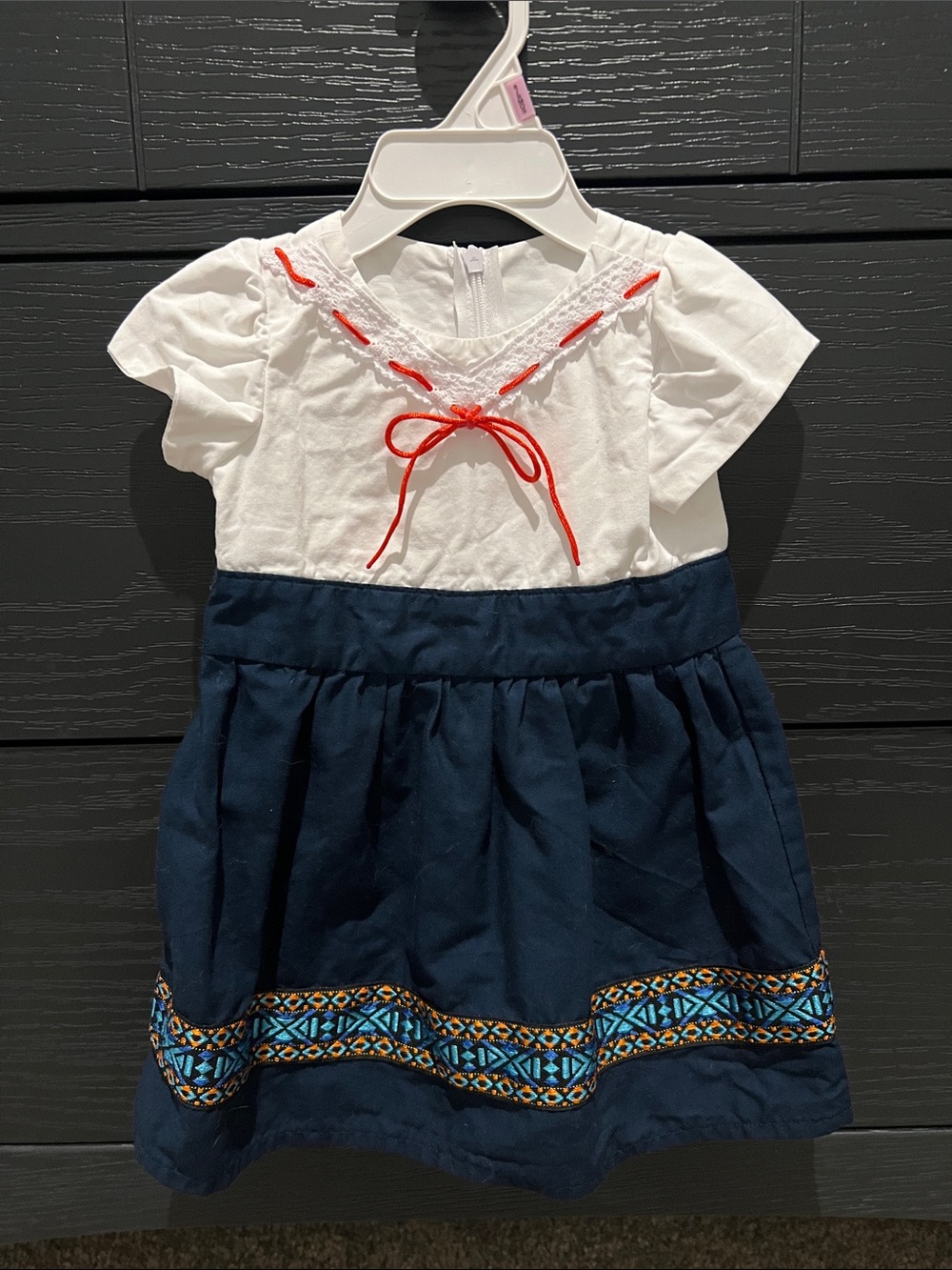Custom made Luisa Encanto theme dress for baby 12-18m